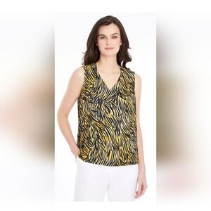 Kasper Yellow and Black Women's Sleeveless Top 34